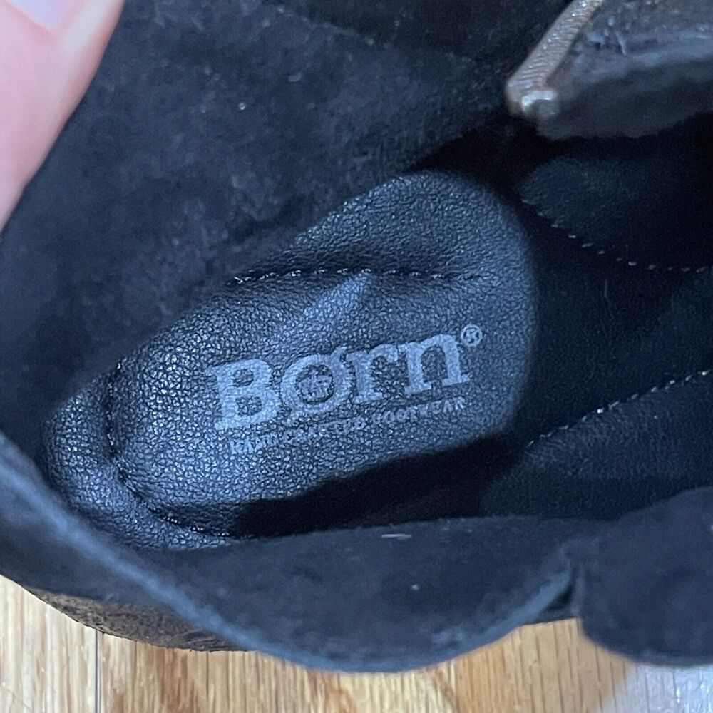 Born Shoes Kimmie Ankle Boots Womens Size 8.5M Black Leather Cushioned NEW - Picture 12 of 16
